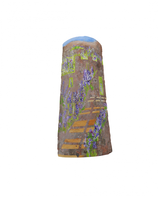 Tegola Realizzata e decorata,interamente a mano