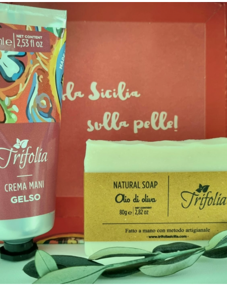 BOX TRIFOLIA Olio d'oliva, agrumi e mandorle