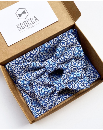 Papillon Cementini bianco/blu 2