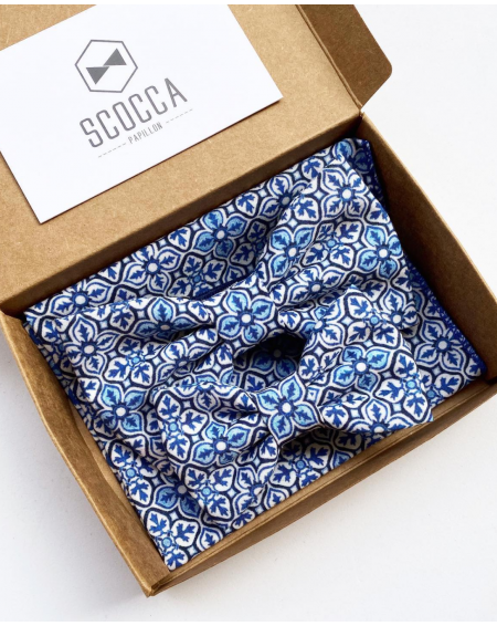 Papillon Cementini bianco/blu