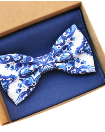 Papillon Majolica white/blue 2