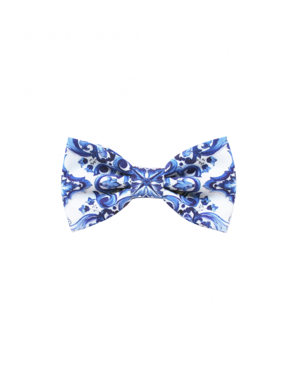 Papillon Majolica white/blue