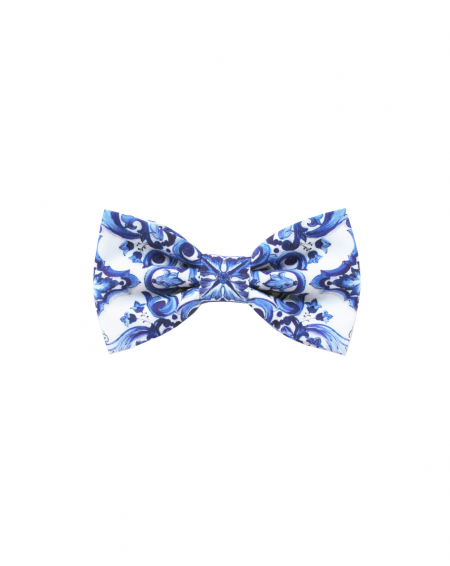 Papillon Majolica white/blue