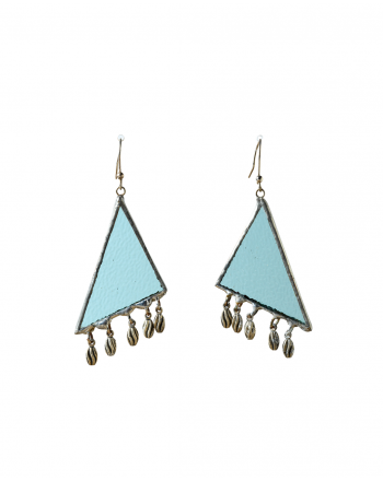 Azure Glass Pendant Earrings