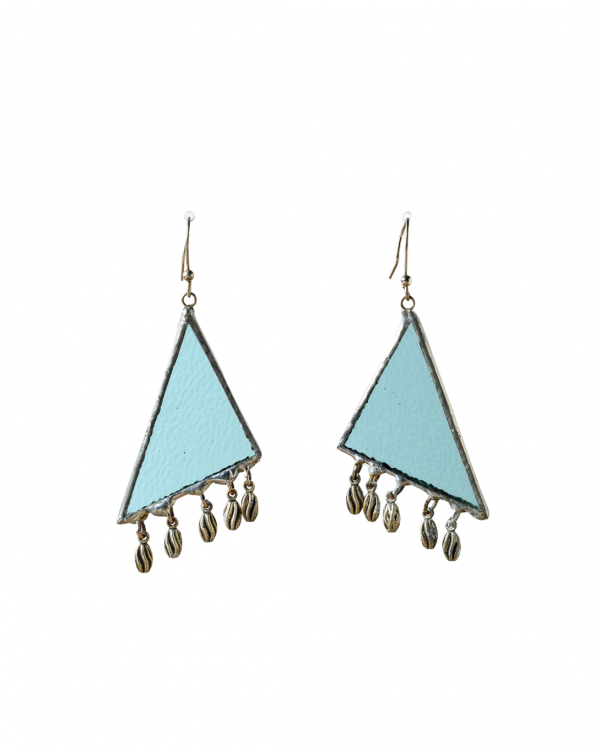 Azure Glass Pendant Earrings